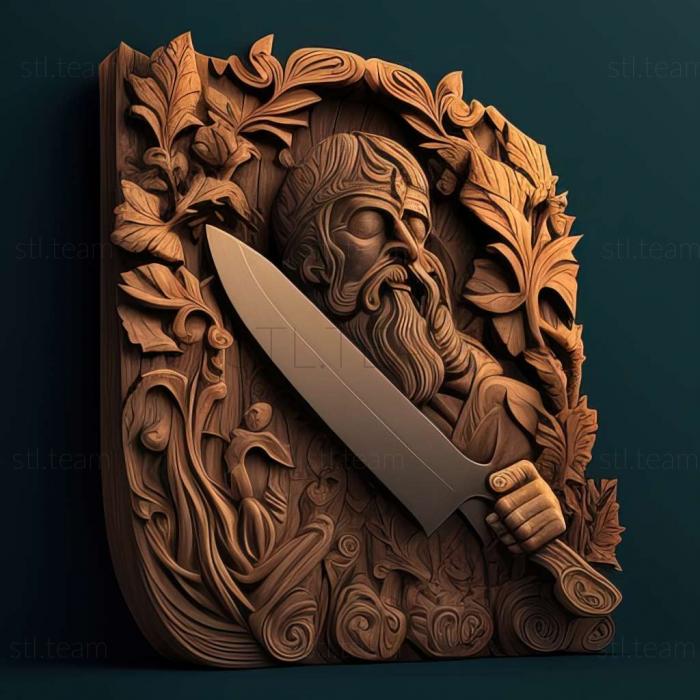 3D model KAAN Barbarians Blade game (STL)